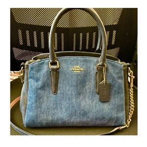 Beautiful Coach Charlie? in Denim / Leather w/ Detachable Strap L@@K>>>>